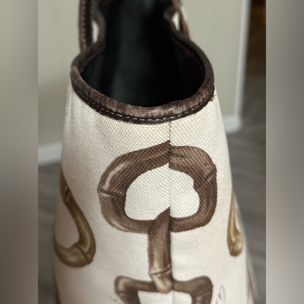 ❌❌ SOLD ❌❌. DO NOT BUY Large Canvas Tote Bag w Leather trim - Picture 6 of 15